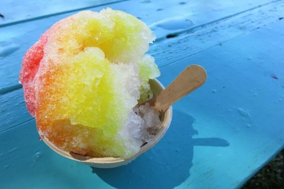 カラフルなかき氷