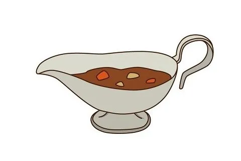 カレーの入ったグレイビーボード