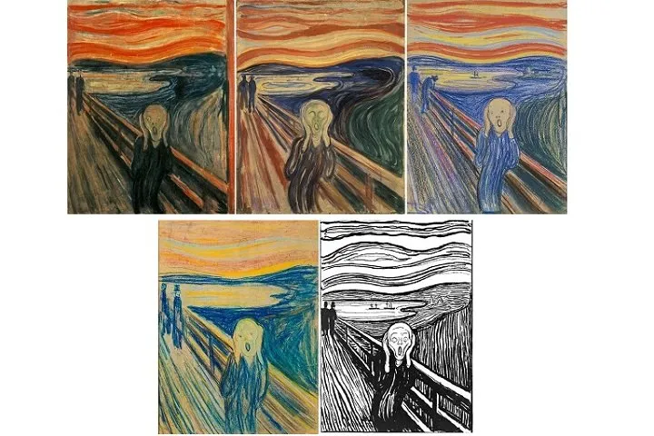 5枚のムンクの叫び